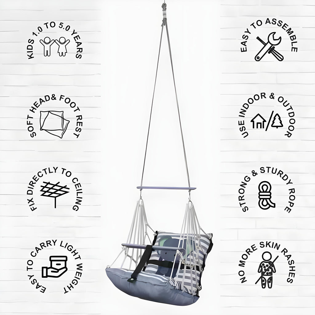 Elephant Swing for Kids Cotton Baby Children Folding and Washable 1 to 5 Years New Born Baby Gift