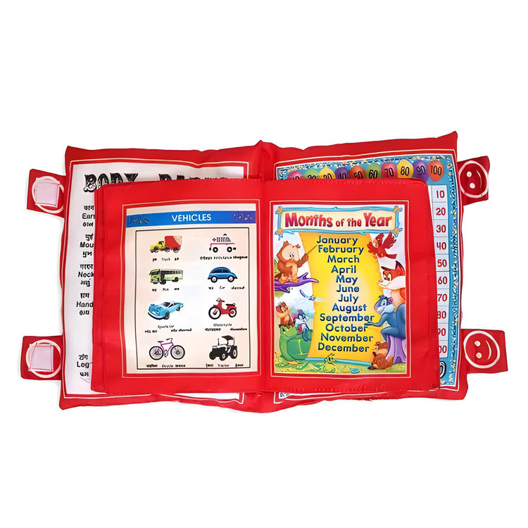 New Printed Velvet Learning Baby Pillow, Cushion, Toys, Soft Toys, Toddler Pillow, Kids Pillow for Baby Boy, Baby Girl Colour