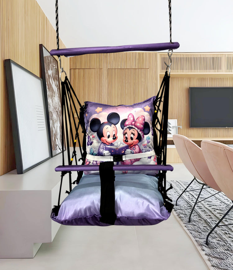 Blue Micky Swing for Kids Cotton Baby Children Folding and Washable 1 to 5 Years New Born Baby Gift