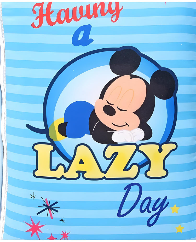 Blue Lazy Micky Printed 3 in 1 Baby Bed, Sleeping Bag & Carry Nest, Cotton Baby Bedding for New Born & Infant, Portable Bassinet, for Baby Carrying & Unisex Baby Sleeping Bed, 0 to 12M