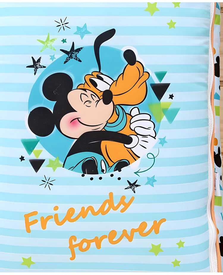 Micky and Pluto Printed 3 in 1 Baby Bed, Sleeping Bag & Carry Nest, Cotton Baby Bedding for New Born & Infant, Portable Bassinet, for Baby Carrying & Unisex Baby Sleeping Bed, 0 to 12M