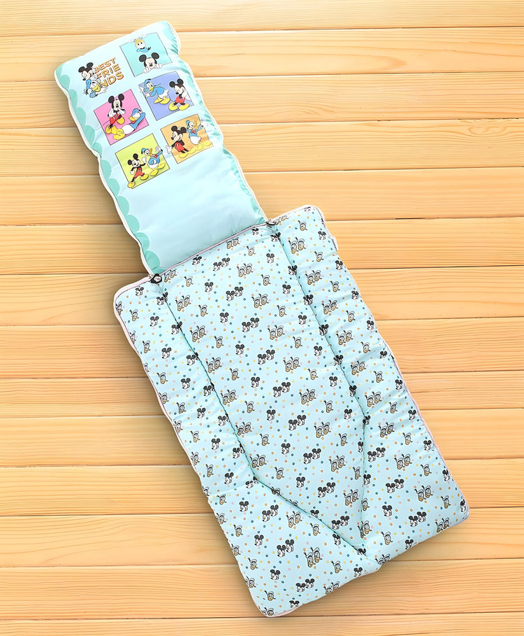 Micky's Friends Printed 3 in 1 Baby Bed, Sleeping Bag & Carry Nest, Cotton Baby Bedding for New Born & Infant, Portable Bassinet, for Baby Carrying & Unisex Baby Sleeping Bed, 0 to 12M