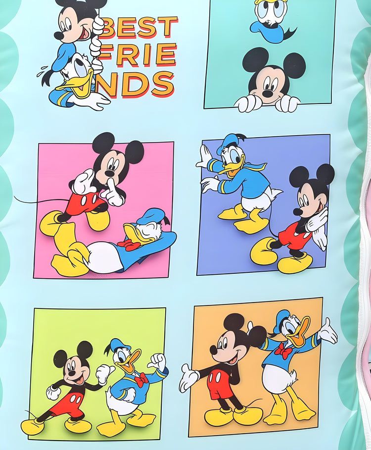 Micky's Friends Printed 3 in 1 Baby Bed, Sleeping Bag & Carry Nest, Cotton Baby Bedding for New Born & Infant, Portable Bassinet, for Baby Carrying & Unisex Baby Sleeping Bed, 0 to 12M