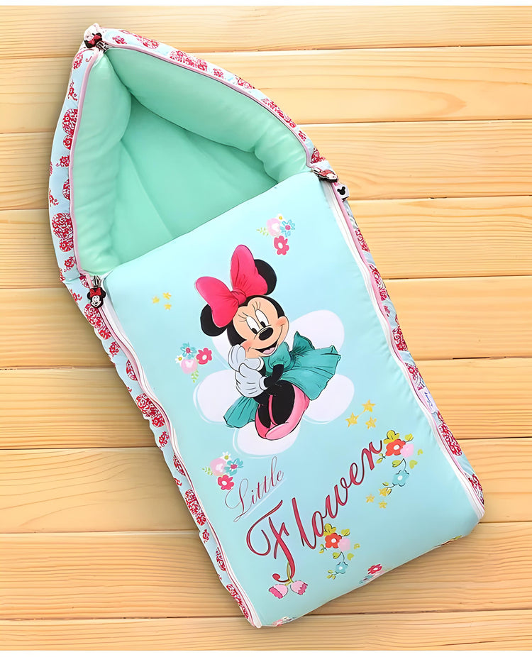 Little Flower Printed 3 in 1 Baby Bed, Sleeping Bag & Carry Nest, Cotton Baby Bedding for New Born & Infant, Portable Bassinet, for Baby Carrying & Unisex Baby Sleeping Bed, 0 to 12M