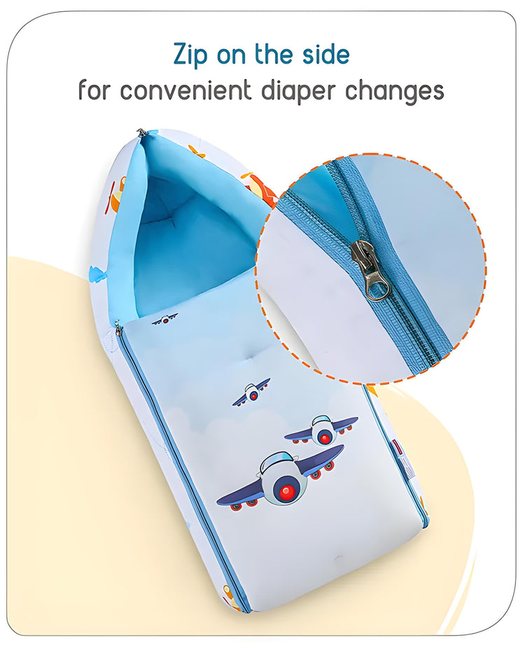 3 in 1 Baby Bed, Sleeping Bag & Carry Nest, Cotton Baby Bedding for New Born & Infant, Portable Bassinet, for Baby Carrying & Unisex Baby Sleeping Bed, 0 to 12M