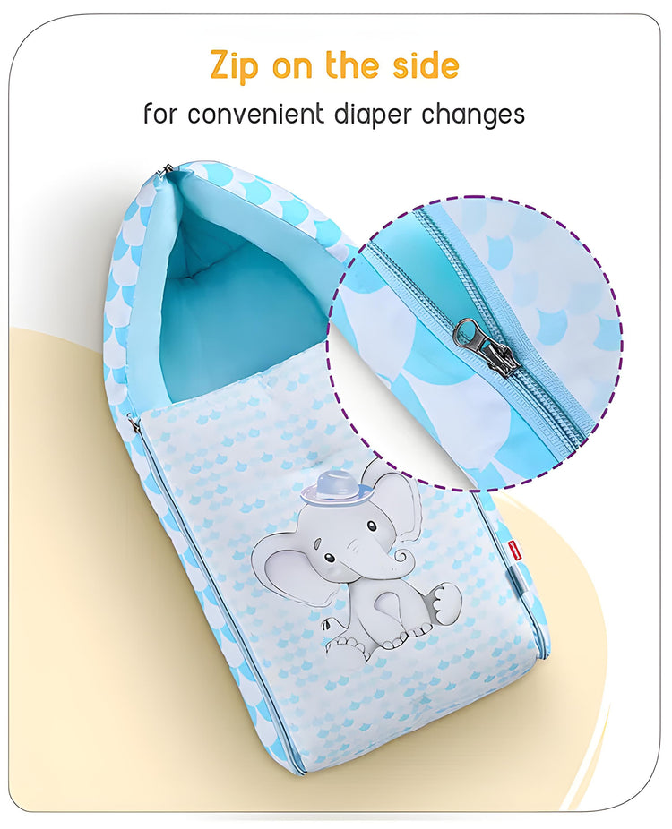 3 in 1 Baby Bed, Sleeping Bag & Carry Nest, Cotton Baby Bedding for New Born & Infant, Portable Bassinet, for Baby Carrying & Unisex Baby Sleeping Bed, 0 to 12M