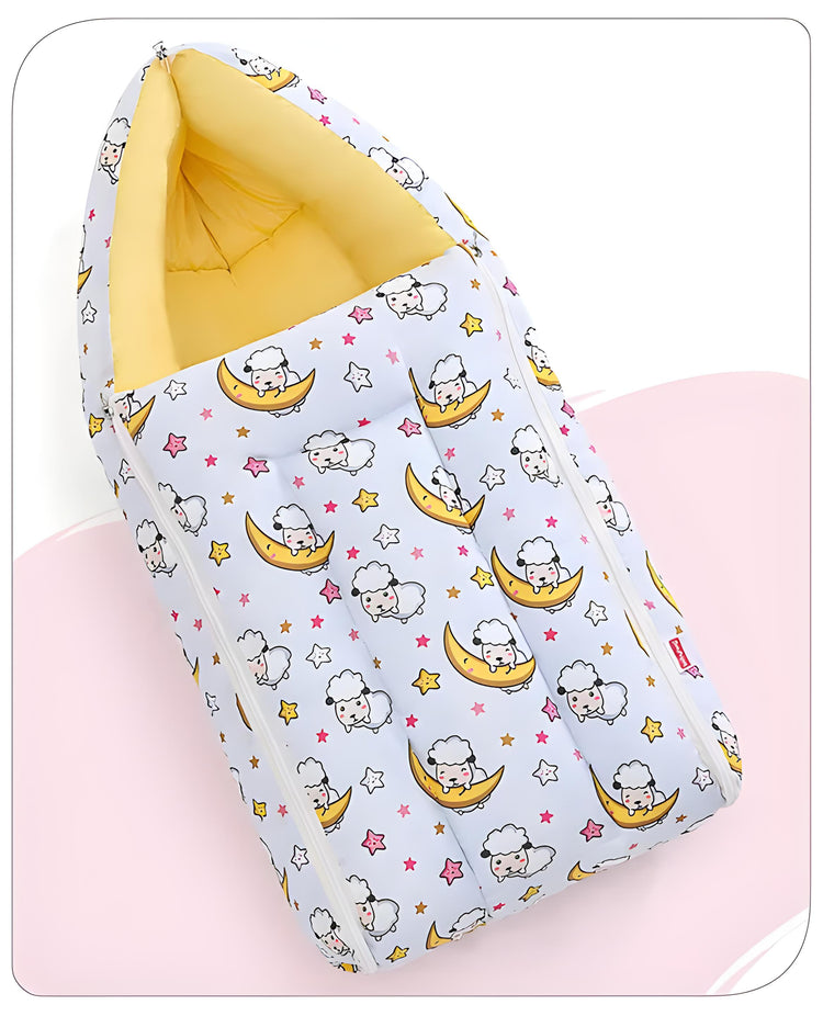 3 in 1 Baby Bed, Sleeping Bag & Carry Nest, Cotton Baby Bedding for New Born & Infant, Portable Bassinet, for Baby Carrying & Unisex Baby Sleeping Bed, 0 to 12M