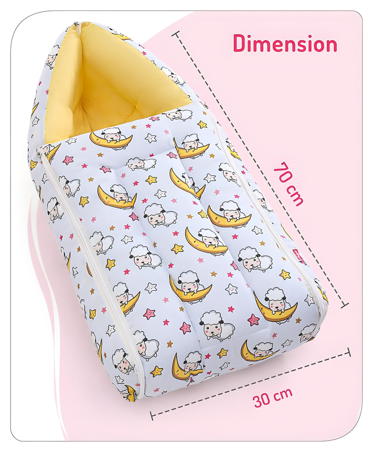 3 in 1 Baby Bed, Sleeping Bag & Carry Nest, Cotton Baby Bedding for New Born & Infant, Portable Bassinet, for Baby Carrying & Unisex Baby Sleeping Bed, 0 to 12M