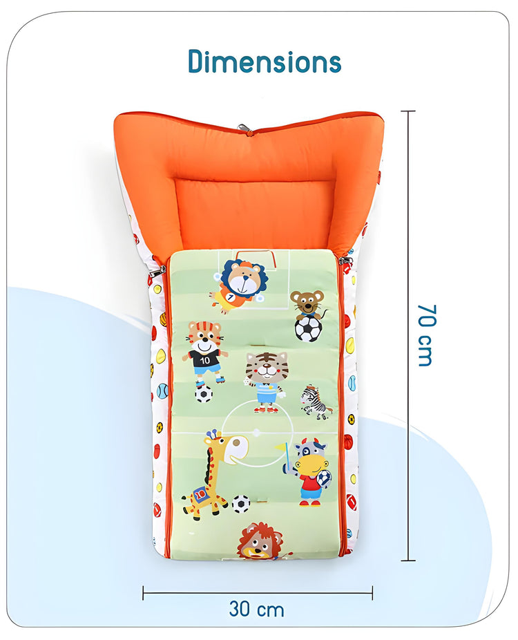 3 in 1 Baby Bed, Sleeping Bag & Carry Nest, Cotton Baby Bedding for New Born & Infant, Portable Bassinet, for Baby Carrying & Unisex Baby Sleeping Bed, 0 to 12M