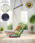 Multicolor Printed Cotton Garden Hammock Swing For Adult & Kids Hammock Hanging Jhula Indoor & Outdoor For Home | Hanging Chair For Balcony, With 150 Kgs Weight Capacity