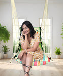 Multicolor Printed Cotton Garden Hammock Swing For Adult & Kids Hammock Hanging Jhula Indoor & Outdoor For Home | Hanging Chair For Balcony, With 150 Kgs Weight Capacity