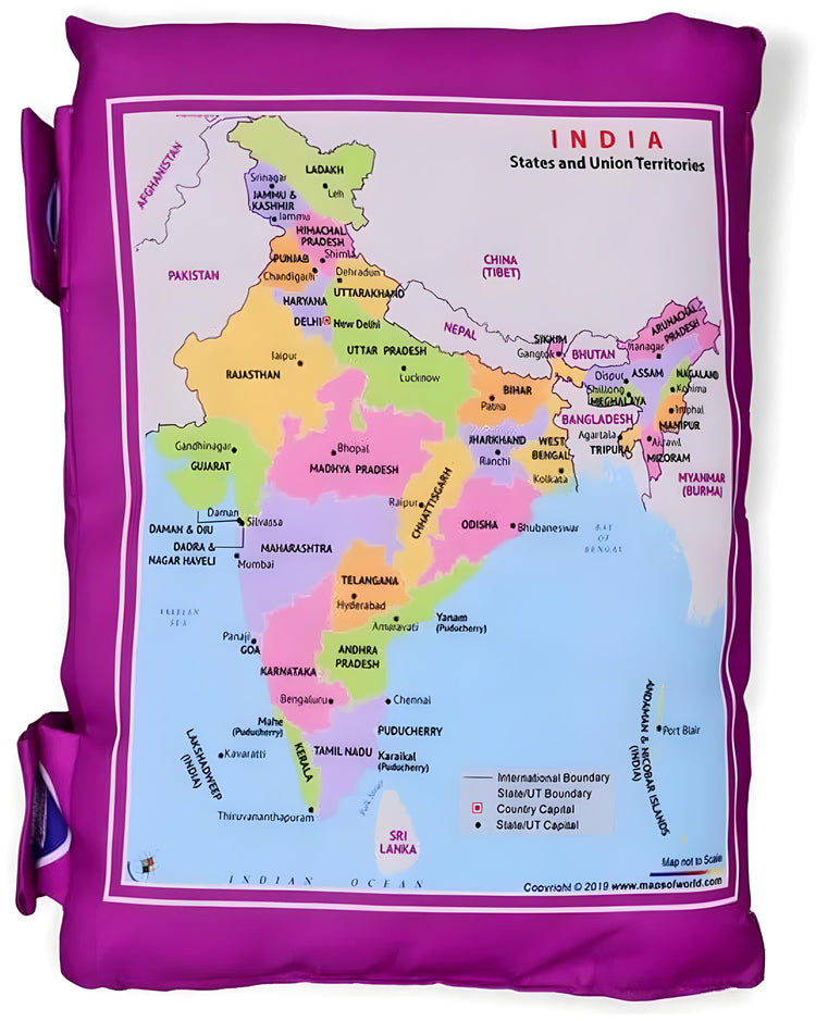 Pink Printed Velvet Learning Baby Pillow, Cushion, Toys, Soft Toys, Toddler Pillow, Kids Pillow for Baby Boy, Baby Girl Colour