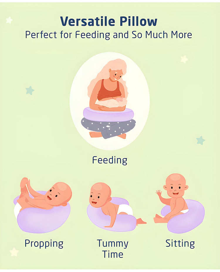 Newborn Nursing Feeding Pillow, Breastfeeding Pillows with Removable Cover, Infant Support for Baby & Mom Cradle 0-24 Months