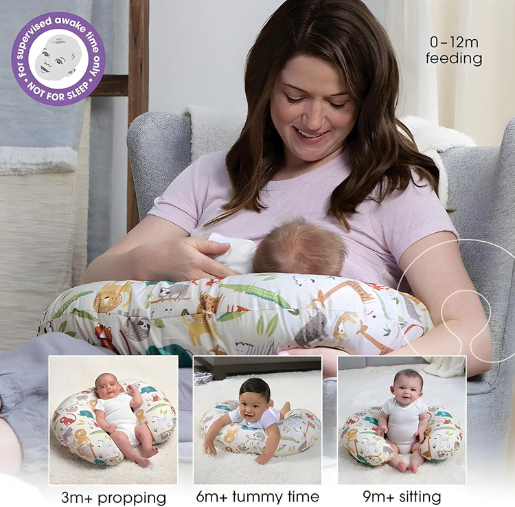 Newborn Nursing Feeding Pillow, Breastfeeding Pillows with Removable Cover, Infant Support for Baby & Mom Cradle 0-24 Months